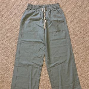 NWT J.Crew Women's Linen Cotton Blend Wide-leg Paper-bag Pants, Size 0